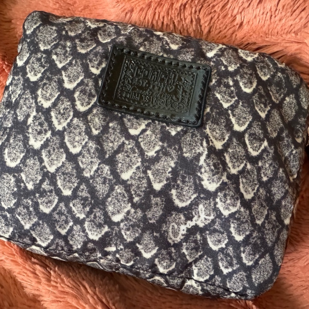 Coach Poppy Snake Print Pouch/bag